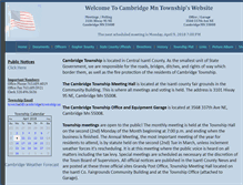 Tablet Screenshot of cambridgetownship.us